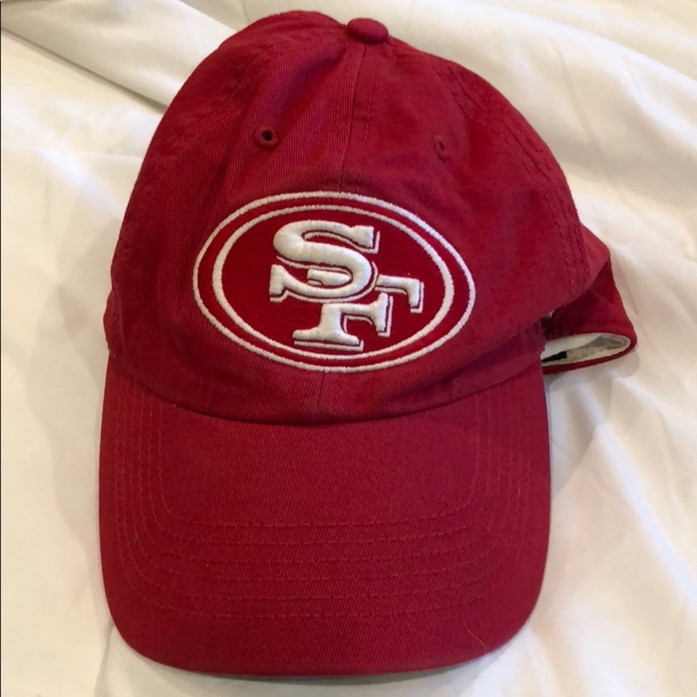 SF 49ers Red leather strap hat